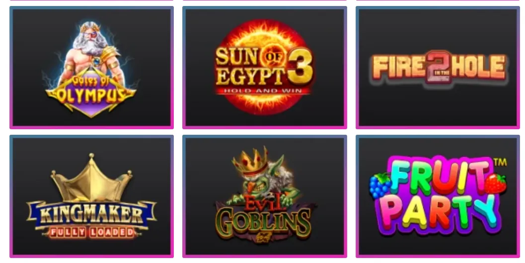 Memo Casino slots lobby