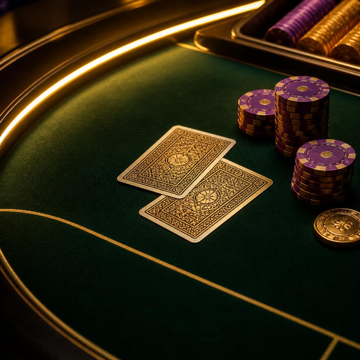 Live baccarat table