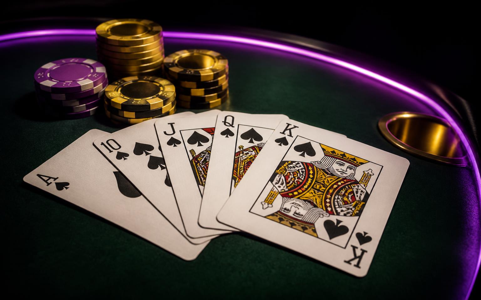 Live blackjack table